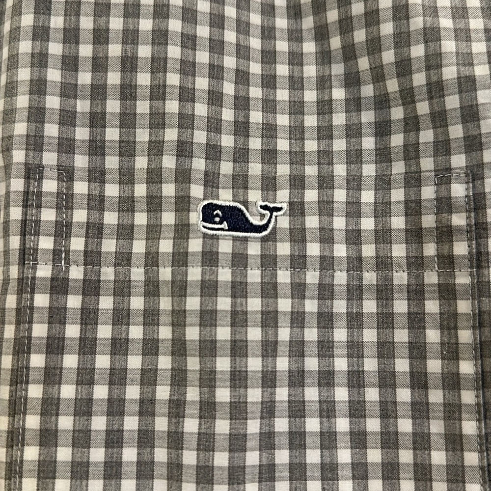 Gray And White Checked Vineyard Vines Slim Fit Tu… - image 3